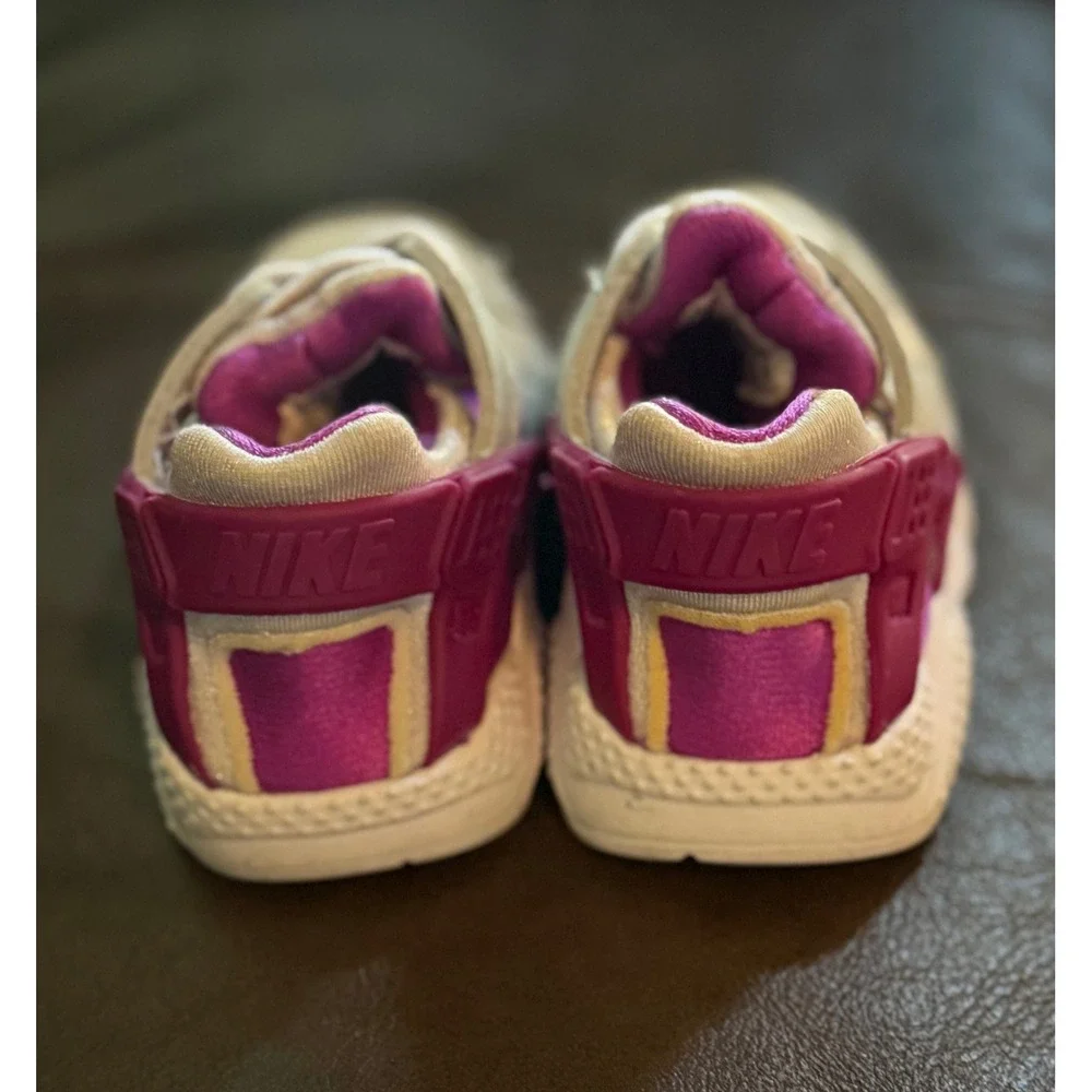 Nike Huarache Girls Toddler Sneakers Shoes Grey Berry Purple  Size 4C